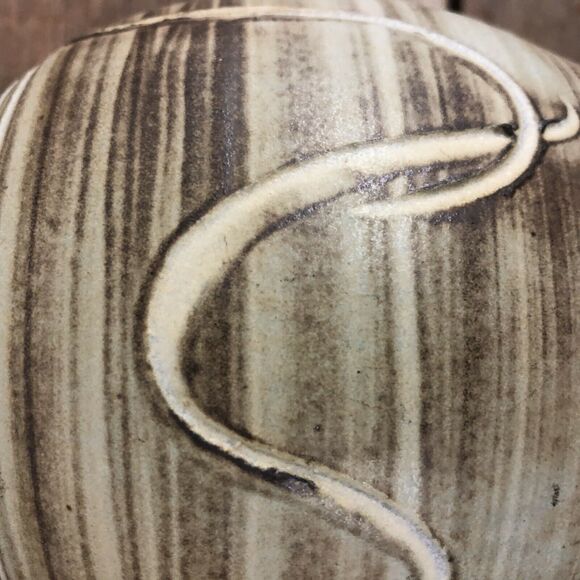 Handctafted Art Pottery Vase Mid Century Modern Vibes Signed Piece - Picture 3 of 7